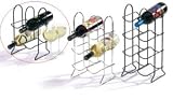 Spectrum Diversified 49510 Black Townhouse Wine Rack - 4 Bottle