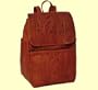 Cowgirl Backpack Purse Natural Western Tooled Leather (Natural)
