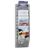 Mesh Magazine Rack-12 Pockets-Silver (Silver) (37"H x 12 1/10" W x 4"D)