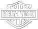Window Decal: Harley Davidson; 10'' X 13''; White
