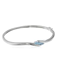 Sterling Silver Blue Topaz Bangle Bracelet