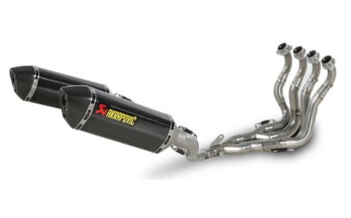 Akrapovic Racing Line Exhaust with Hexagonal Muffler - Dual Exhaust System/Carbon Fiber