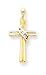 14k AA Diamond Cross Pendant