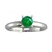 Search : 1 Ct. Emerald Gemstone Solitaire Ring Engagement Style in 14K White Gold