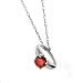 10K WG January Birthstone Small Ring Charm - Garnet