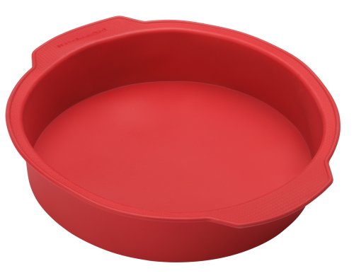KitchenAid 9-Inch Round Silicone Red Cake Pan