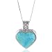 Mother's Day: Sterling Silver 8.00-Carat Larimar Stone Pendant