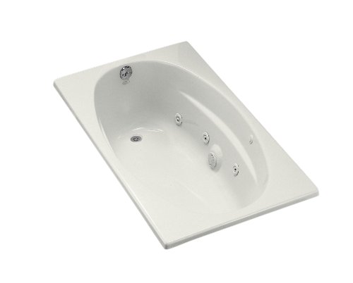 Kohler K-1139-LH-0 6036 Whirlpool with Flange, Heater and Left-Hand Drain, White
