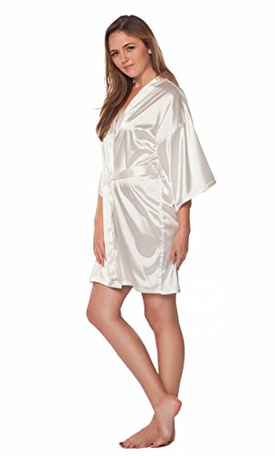 Satin kimono bridesmaids robe