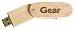 Engraved Wooden USB Flash Drive 8 GB - Engraved name Gear