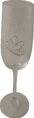 Customized Mother of the Groom Gift Tiara Single Champagne Flute 25 EXTRA CHARACTERS EXTRA