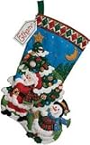 TREE SHOPPING STOCKING FELT APPLIQUE KIT-18 LONG