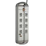 Belkin PureAV F9A833fc08 8-Outlet Isolator Home Theater Surge Protector (Gray/Silver)