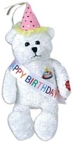 11" Singing HAPPY BIRTHDAY Plush Bear with Sash and PARTY HAT - Gift Keepsake STUFFED Animal