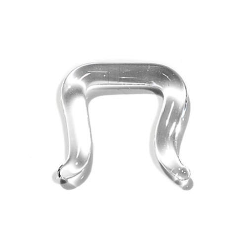 Pyrex U-Shaped Septum Retainer with Flared Ends 14, 12 and 10 gauge, Clear