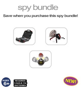 Childrens Toyshop  Toys : Spy Toy Bundle: Satellite Listener, Agent Action Briefcase and Roll-In Blaster - Spy Gear - Wild Planet Spy Toys for Kids