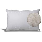 Extra Soft Down Filled Pillow Universal for Back, Side, & Stomach Sleepers w/ Cotton Casing - Made in the USA, Travel