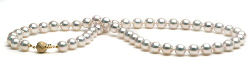 18-inch, 8.0-8.5 mm, White Hanadama Akoya Pearl Necklace