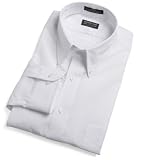 Arrow Men's Wrinkle Free Poplin Solid LS, White, 16 - 32/33