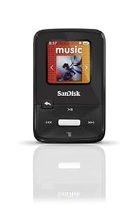 SanDisk Sansa Clip Zip 4GB MP3 Player, Black With Full-Color Display, MicroSDHC Card Slot and Stopwatch- SDMX22-004G-A57K