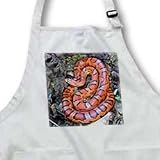 CORN SNAKE - BLACK Full Length Apron With Pockets 22w X 30l