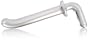 Don Wand G-Spot Glass Pleasure Wand with Handle, Smooth, Clear