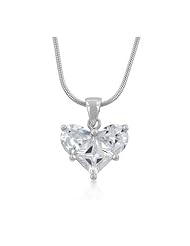 Classic Clear Heart Pendant Necklace