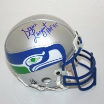 Steve Largent Autographed Seattle Seahawks Riddell Authentic Mini Helmet with 
