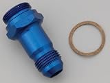 Earl's 991948 Blue Anodized Aluminum -8 Male to 7/8-20 Male Carburetor Adapter