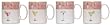 Artistically designed dinnerware Cocktails motif mugs 12 oz. Set/4