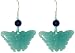Crimson Rose Amazonite Hand Carved Butterfy Drop Earrings
