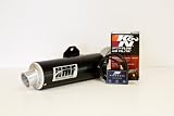 HMF Yamaha Grizzly 700 (07-12) BUNDLE Performance Series BLACK Slip On Exhaust System | HMF EFI Controller + K&N Air Filter