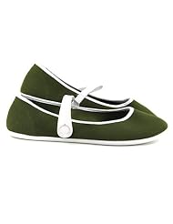 Samt-Ballerina MODERN CHINA FLAT green