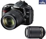 NIKON D90 + AF-S VR DX 18-55mm Lens + AF-S VR DX 55-200mm Lens + Carry-all + 8 GB SDHC Memory Card