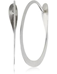 Melissa Joy Manning "MJM Classic" Sterling Silver Small Oval Hoop Earrings