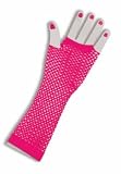 Pink Funky Fishnet Fingerless Long Gloves