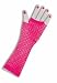 Pink Funky Fishnet Fingerless Long Gloves
