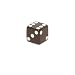 Opaque 12mm 6-sided Square Edge Dice, Black with White
