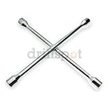 Westward 2HLA8 Lug Nut Wrench, 4 Way, L 14 In