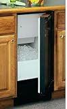 Marvel Clear Ice Machine - Black Cabinet W Solid Overlay Door