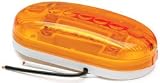 Roadpro LED 4 X 2 Cat Eye Light Amber White Base - Roadpro RPCE-1259/A