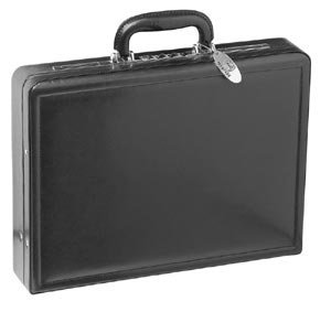 Mancini Black Leather Briefcase Attache Case 3