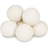 Smart Sheep 6-Pack XL Premium 100% Wool Dryer Balls, Reusable Natural Fabric Softener