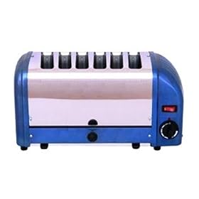 Dualit 6 slice Metallic blue vario toaster.