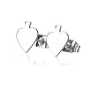 Ziovani Pair Spade Stainless Steel Stud Earrings