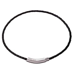Police Herren Kette Leder(schwarz)/Edelstahl 42cm P20660PLB-07