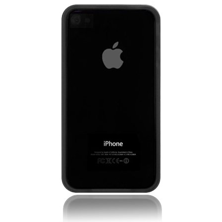 iPhone 4S TPU Skin Case Accessory Cover Compatible with Apple iPhone 4 4G 4GS AT&T Verizon Sprint Bonus MiniSuit LCD Cleaner (Black )