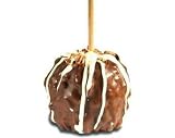 Gourmet Chocolate Turtle Caramel Apples, Pair of Dark Chocolate Dipped Cashew