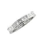 14k White Gold Princess Cut Diamond Eternity Band Ring Size 7 (GH, SI-I, 2.15 carat)