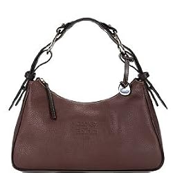 Dooney Bourke Pebble Leather Hobo Shoulder Bag Brown T-Moro